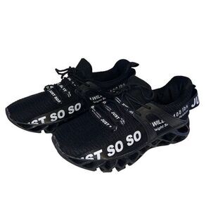 Fashion Sneakers Casual Sports Athletic Breathable Running‎ Black Shoes Size 8